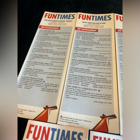 Carnival Cruise Lines Jubilee Fun Times Itineraries - Picture 2 of 4